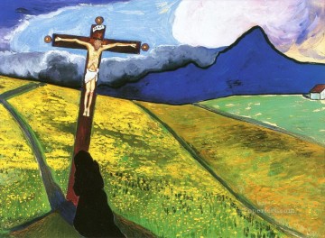 Crucifixion Marianne von Werefkin Christian Catholic Oil Paintings